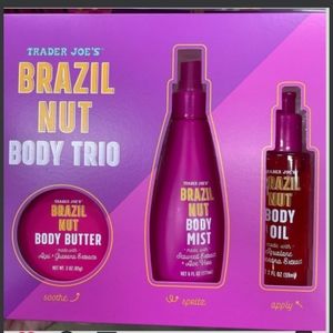 Trader Joe's Brazil Nut Body Care Trio Gift Set N E W ! !